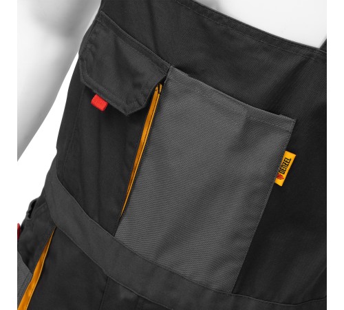 Полукомбинезон профессиональный рабочий, 65% полиэстер 35% хлопок, XXL Denzel