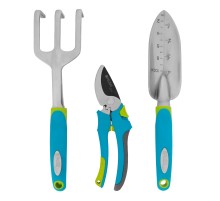Набор садового инструмента с секатором, алюминиевый цельнолитой, 3 предмета, Luxe, Palisad