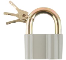 Замок навесной, корпус из алюминиевого сплава 72х48 мм, стальная дужка 13 мм КУРС