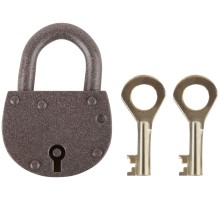 Замок навесной сувальдный ЗВС-3, стальной корпус 50x50 мм, стальная дужка 8 мм РОС