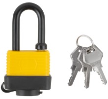 Замок навесной всепогодный 40х31 мм, длинная стальная дужка 6 мм FIT DIY Замок навесной всепогодный 40х31 мм, длинная стальная дужка 6 мм FIT DIY