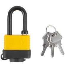 Замок навесной всепогодный 40х31 мм, длинная стальная дужка 6 мм FIT DIY