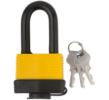 Замок навесной всепогодный 50х36 мм, длинная стальная дужка 9 мм FIT DIY Замок навесной всепогодный 50х36 мм, длинная стальная дужка 9 мм FIT DIY