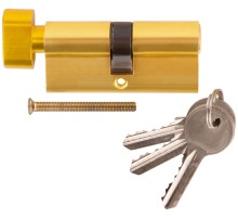 Цилиндровый механизм "Фабрика замков" 70 мм, ключ-завертка, латунь CHINA