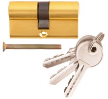 Цилиндровый механизм "Фабрика замков" 60 мм, ключ-ключ, латунь CHINA