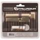Цилиндровый механизм "PALLADIUM" асимметричный, 90 мм, ключ-завертка, латунь CHINA