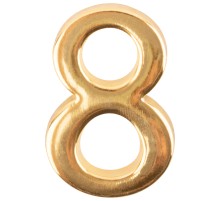 Цифра для обозначения номера квартиры, металлическая Золото "8" CHINA