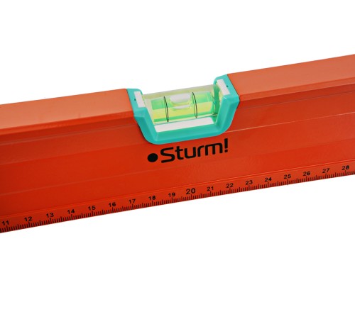 Уровень 400 мм, фрезерованный, магнитный, 3 глазка, точность 1мм/м, Sturm!