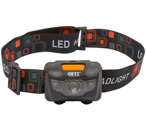 Фонарик с креплением на голову, 1 сверхяркий светодиод 3 Вт + 2 LED красного цвета (3 ААА батарейки) FIT IT Фонарик с креплением на голову, 1 сверхяркий светодиод 3 Вт + 2 LED красного цвета (3 ААА батарейки) FIT IT