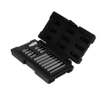 Набор бит TORX, хвостовик-шестигранник, 10 мм, CrV, 15 предметов Stels