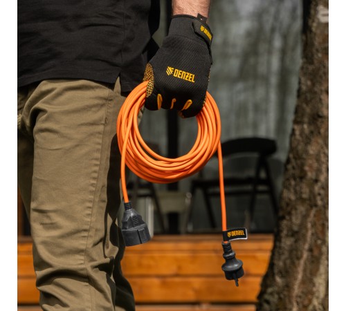 Удлинитель-шнур силовой Garden Series, б/з, ПВС, 10м, 1 розетка, 2 x 1,5 мм, Denzel