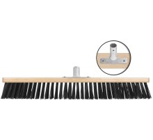 Щетка уличная деревянная, жесткая щетина, металлическая тулейка под углом, 5-ти рядная, 500 мм КУРС РОС