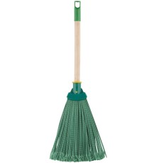 Веник пластиковый с деревянной ручкой 240х660 мм КУРС РОС