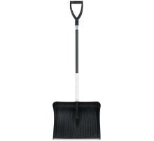 Лопата для уборки снега пластиковая, съемный алюминиевый черенок 490х400х1380 мм РОС