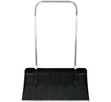 Скрепер для уборки снега на колесиках пластиковый, металлическая ручка, Профи 810x430х1220 мм РОС