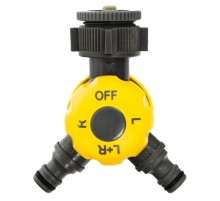 Разветвитель двухканальный с внутренней резьбой 3/4-1, с переключателем Palisad Luxe