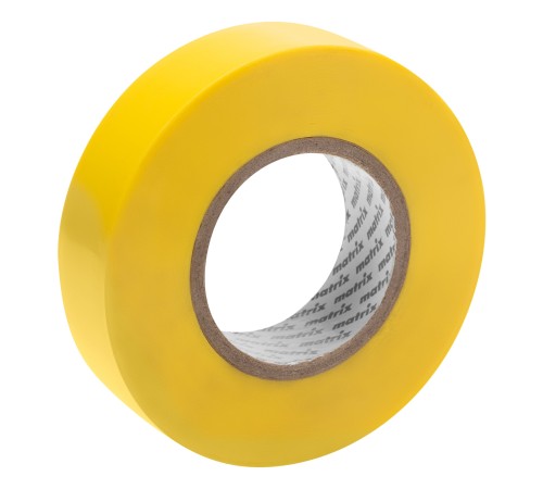 Изолента ПВХ, 19 мм х 20 м, желтая, 150 мкм Matrix
