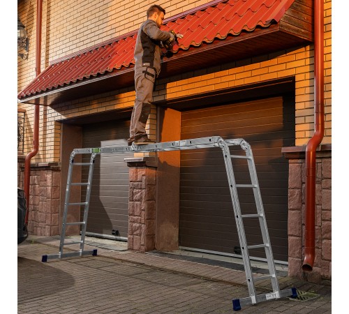Лестница шарнирная алюминиевая, 4 х 5 ступеней, Сибртех