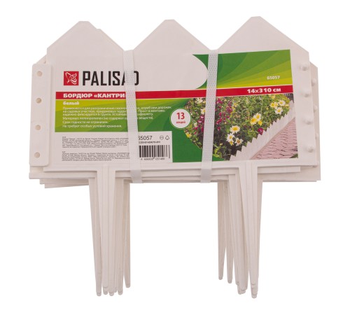 Бордюр "Кантри", 14 х 310 см, белый, Palisad Бордюр "Кантри", 14 х 310 см, белый, Palisad