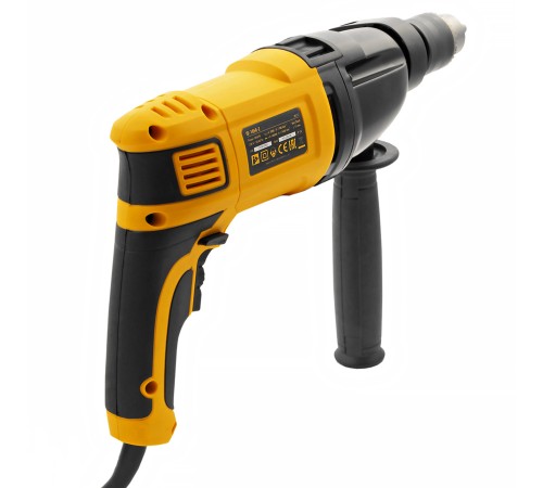 Дрель ударная ID-1050-2, 1050 Вт, 0-3000/0-1100 об/мин, 0-48000/0-17600 уд/мин, 2 скорости Denzel