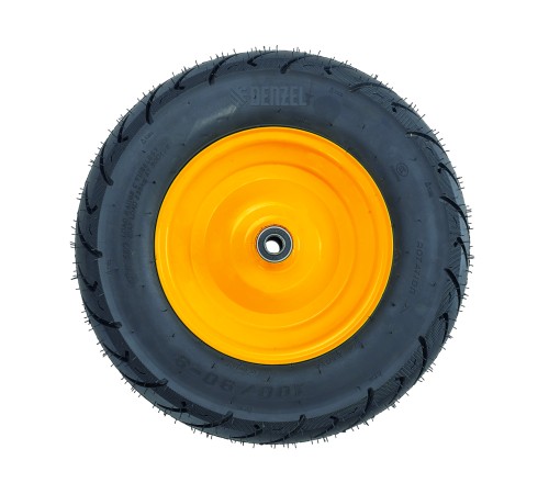 Колесо пневматическое бескамерное 16х4.00-8 D410мм, d12мм, длина оси 104мм Denzel