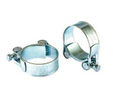 Хомуты металлические, силовые 48-51 мм, ширина 22 мм, шарнирный, W1, 2 шт Сибртех