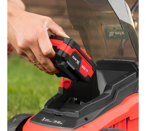 Газонокосилка аккумуляторная бесщеточная CLM-320, 320 мм, травосб. 30 л, Li-Ion, 20 В MTX