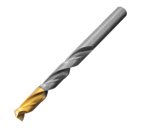 Набор сверл по металлу, 1-10 мм, Р6М5-TiN, Golden Tip, 10 шт Denzel