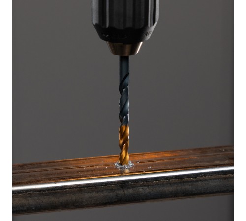 Сверло по металлу, 6 мм, HSS-Tin, Golden Tip, 10 шт. Denzel