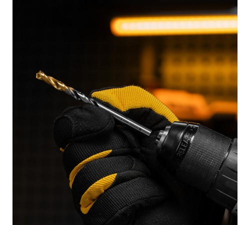 Сверло спиральное по металлу 6 x 93мм, Р6М5, Golden Tip, многогранная заточка Denzel