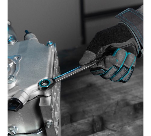 Набор ключей комбинированных с трещоткой, 8-19 мм, 7 шт, CrV Gross