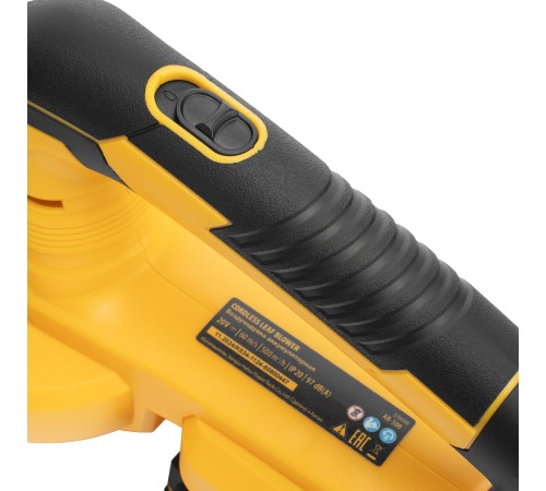 Воздуходувка аккумуляторная, AB-500, 65 м/с, 500 м³/ч, Li-Ion, 20 В Denzel