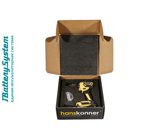 HCD2065BL Дрель аккумуляторная б/щ Hanskonner 1BatterySystem