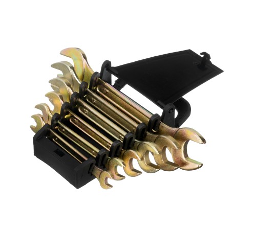 Набор ключей рожковых 6-17 мм, 6 шт, желтый цинк Сибртех