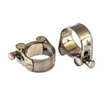 Хомуты металлические, силовые 32-35 мм, ширина 20 мм, шарнирный, W4, 2 шт Сибртех