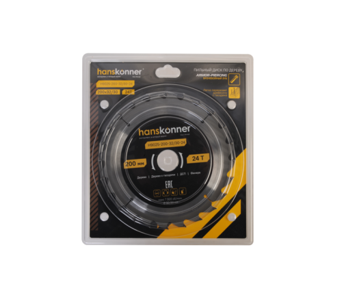 Пильный диск по дереву ArmorPiercing 200x32/30мм, 24 зуба, Hanskonner Пильный диск по дереву ArmorPiercing 200x32/30мм, 24 зуба, Hanskonner