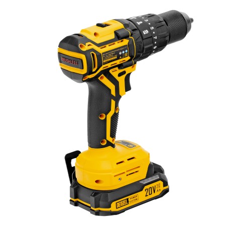 Дрель-шуруповерт аккумуляторная ударная бесщет. CIDH-BL-20, Li-Ion, 20 В// Denzel