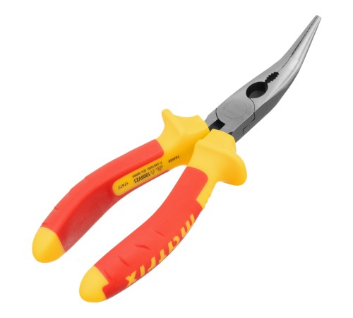 Длинногубцы изогнутые Insulated, 160 мм, двухкомпонентные рукоятки Matrix Professional Длинногубцы изогнутые Insulated, 160 мм, двухкомпонентные рукоятки Matrix Professional