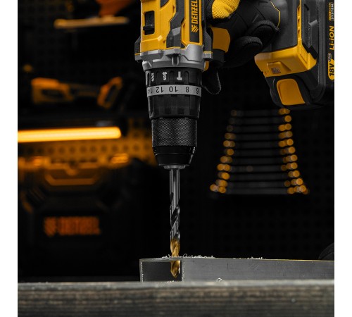 Сверло спиральное по металлу 9 x 125мм, Р6М5, Golden Tip, многогранная заточка Denzel