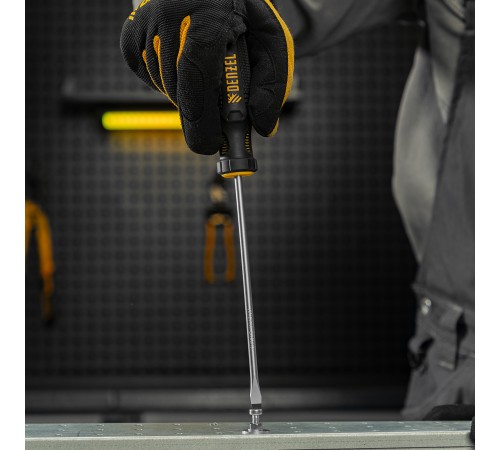 Отвертка SL5x150 мм, CrV, трехкомпонентная рукоятка Denzel