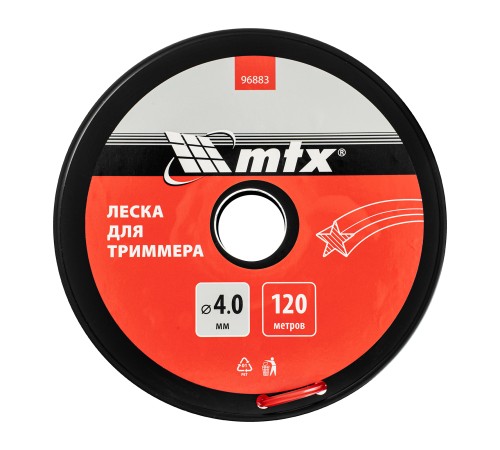 Леска для триммера звезда 4,0 мм х 120 м, на катушке //MTX