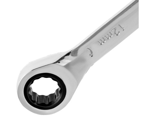 Ключ комбинированный, с трещеткой, 12 мм Denzel