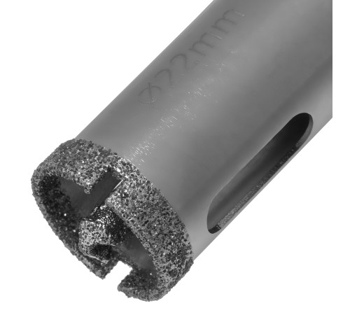 Сверло алмазное по керамограниту, 22 х 67 мм, трехгранный хвостовик Matrix