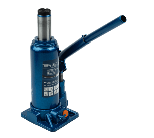 Домкрат гидравлический бутылочный, 4 т, H подъема 195-380 мм, в пластиковом кейсе Stels