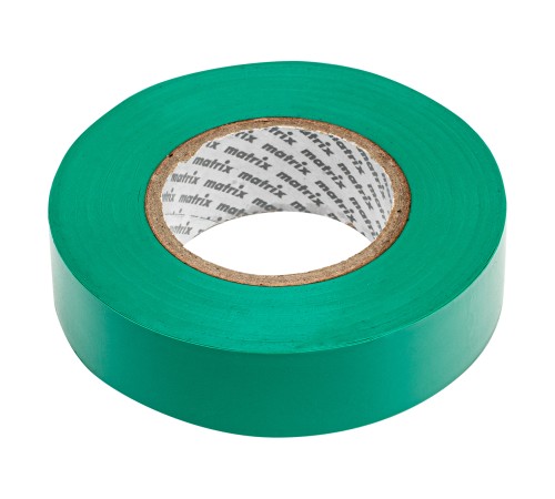 Изолента ПВХ, 19 мм х 20 м, зеленая, 150 мкм Matrix