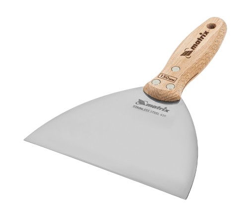 Шпательная лопатка из нержавеющей стали, 150 мм, буковая рукоятка, EFP Matrix Шпательная лопатка из нержавеющей стали, 150 мм, буковая рукоятка, EFP Matrix