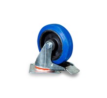 Колесо поворотное резина SRCLb 55 125 мм с тормозом (F)