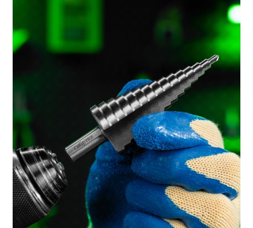 Сверло ступенчатое по металлу, 4-6-8-10-12-14-16-18-20-22-24-26-28-30-32 мм, 4241 Сибртех