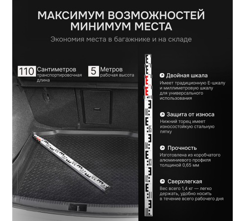 Рейка нивелирная AMO S56