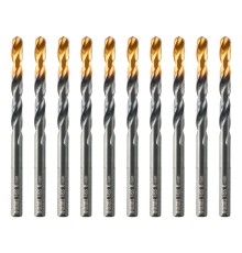 Сверло по металлу, 6 мм, HSS-Tin, Golden Tip, 10 шт. Denzel Сверло по металлу, 6 мм, HSS-Tin, Golden Tip, 10 шт. Denzel